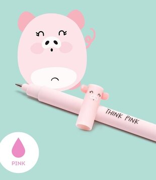 erasable pen - pig (pink ink)