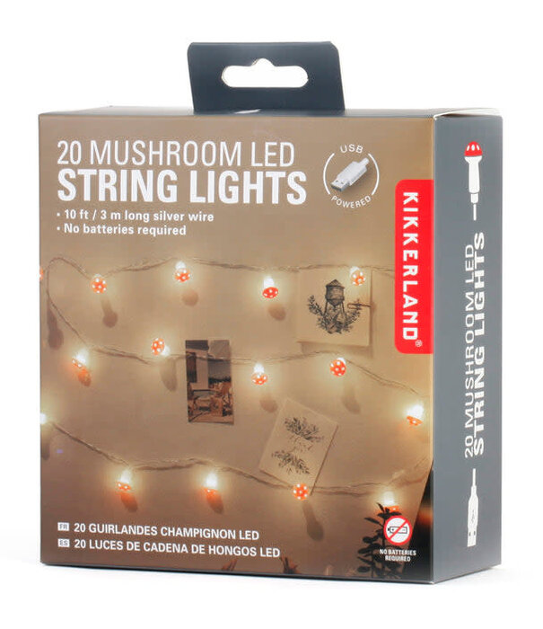 Kikkerland string lights - mushroom