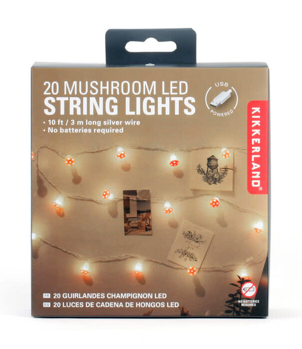 Kikkerland string lights - mushroom