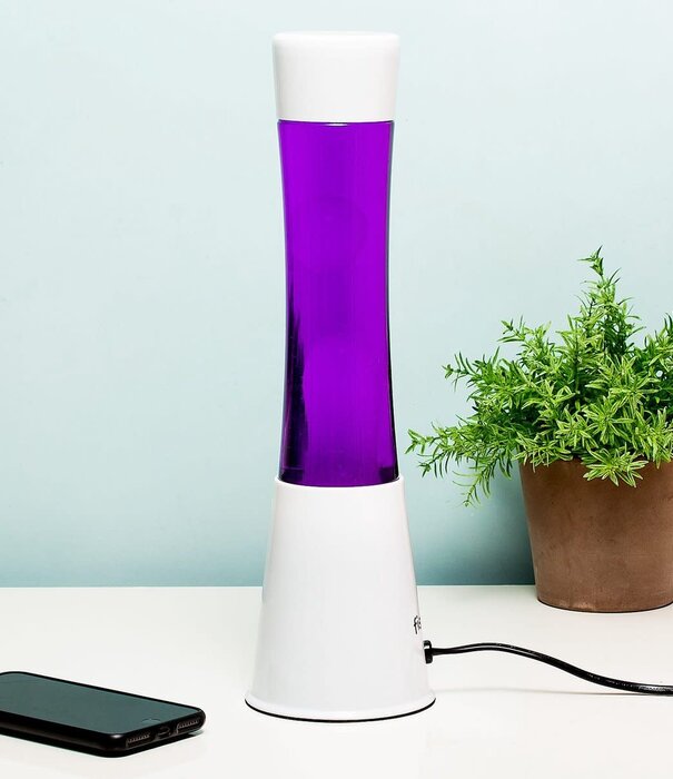 Fisura lava lamp - white base/purple lava