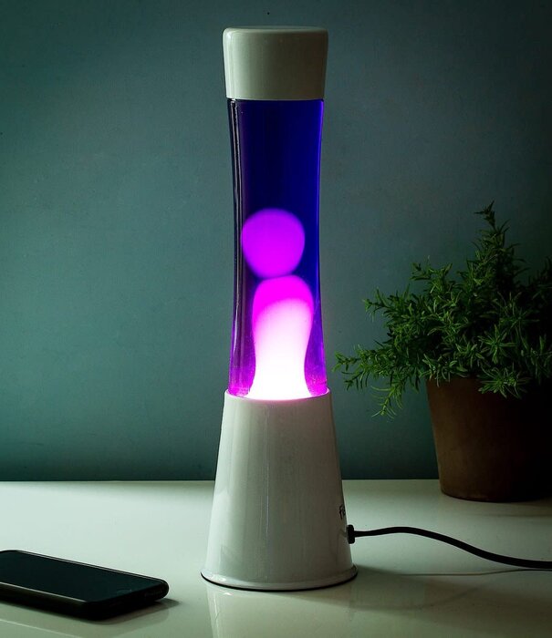 Fisura lava lamp - white base/purple lava