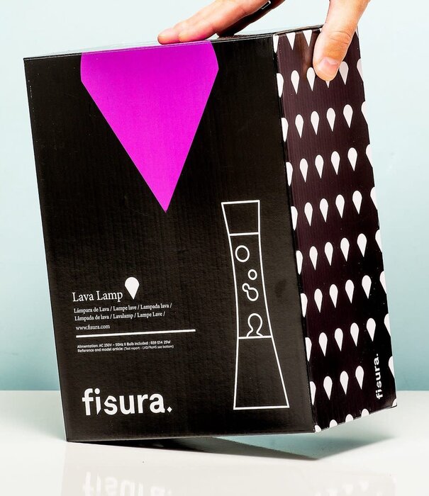 Fisura lava lamp - white base/purple lava