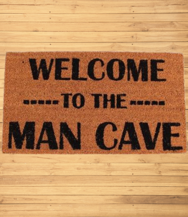 Jelly Jazz doormat - welcome to the man cave