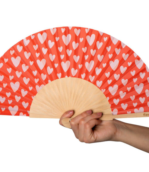 Fisura textile fan - hearts