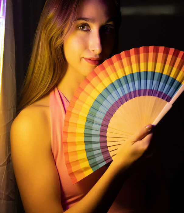 Fisura textile fan - rainbow