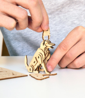 3D wooden puzzle - dog