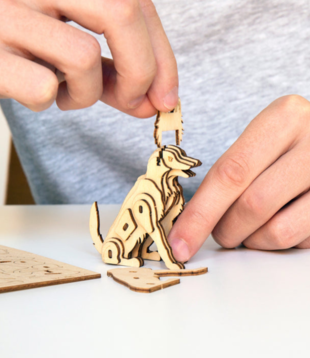3D houten puzzel - hond