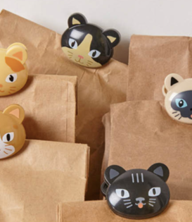 bag clips - cat