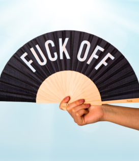 textile fan - f*ck off