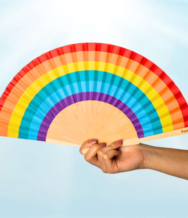 Fisura textile fan - rainbow