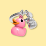 keyring - duck (pink)