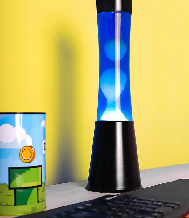 Fisura lava lamp - black base / blue lava