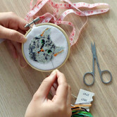 mini embroidery kit - cat