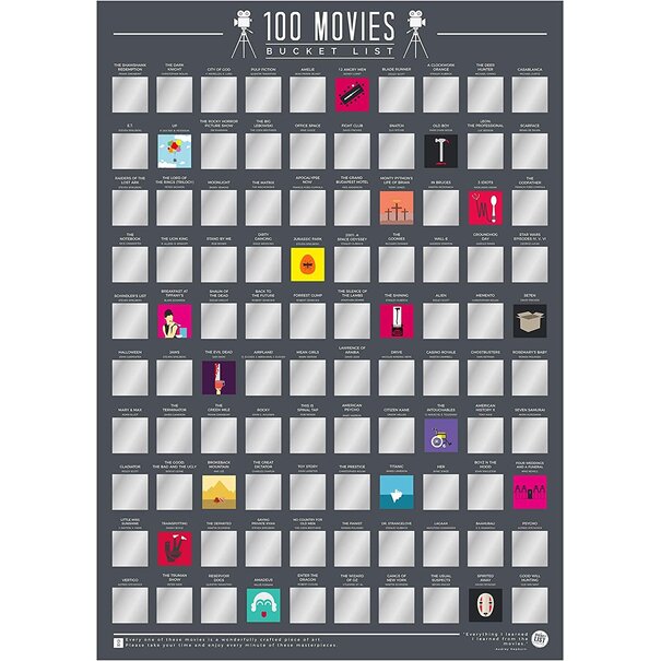 Gift Republic scratch poster - 100 movies