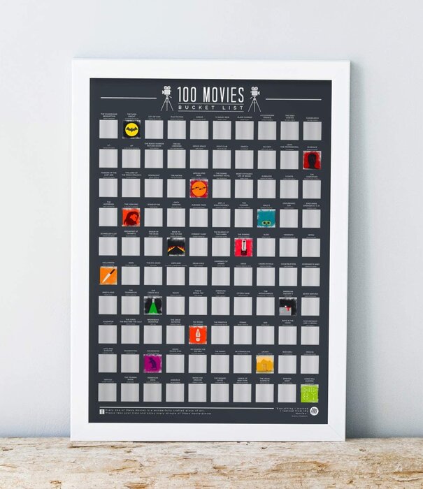 Gift Republic scratch poster - 100 movies