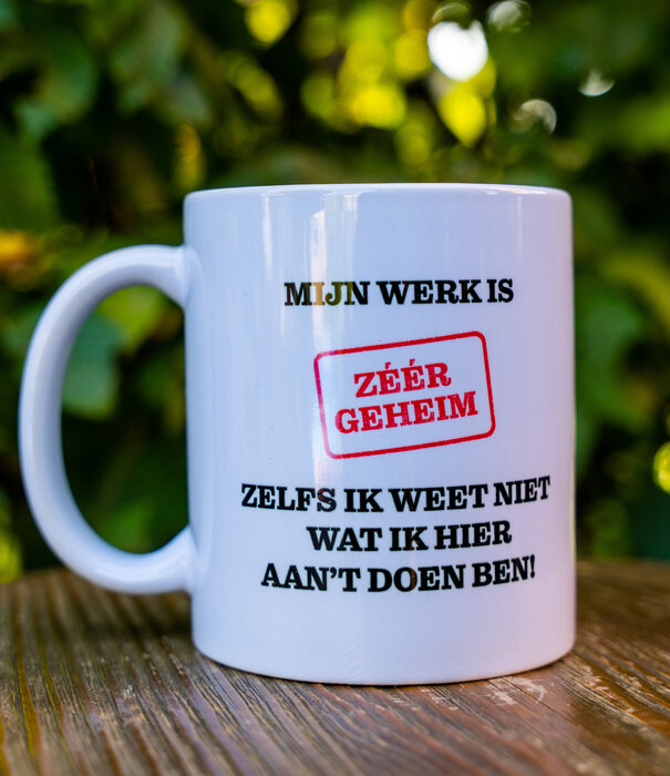 Jelly Jazz drinkbeker - mijn werk is zeer geheim