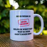 drinkbeker - mijn werk is zeer geheim