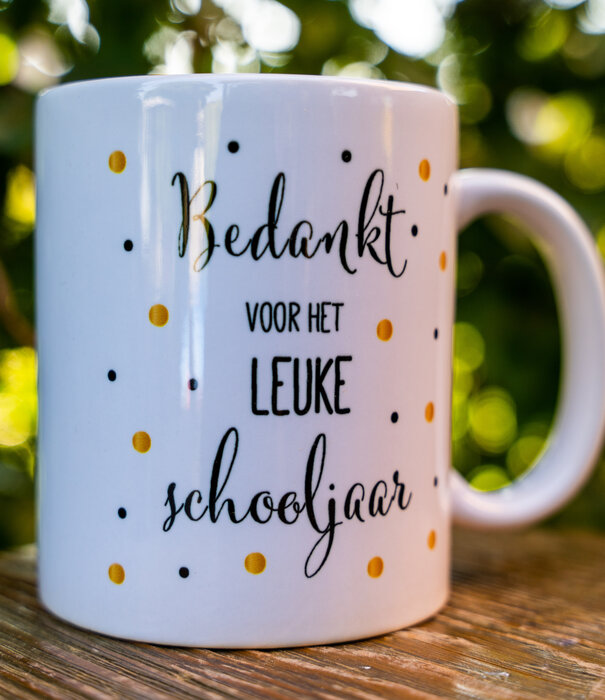 Jelly Jazz drinking cup - bedankt voor het leuke schooljaar