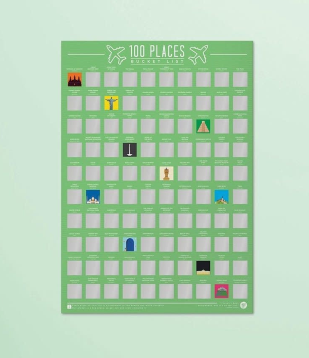 Gift Republic scratch poster - 100 places