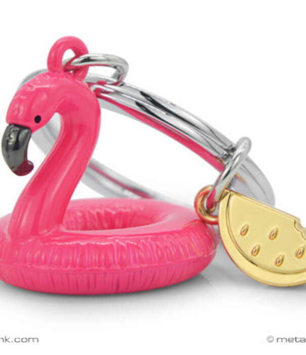 Metalmorphose keyring - flamingo floatie