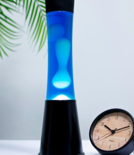 lava lamp - zwart/blauw