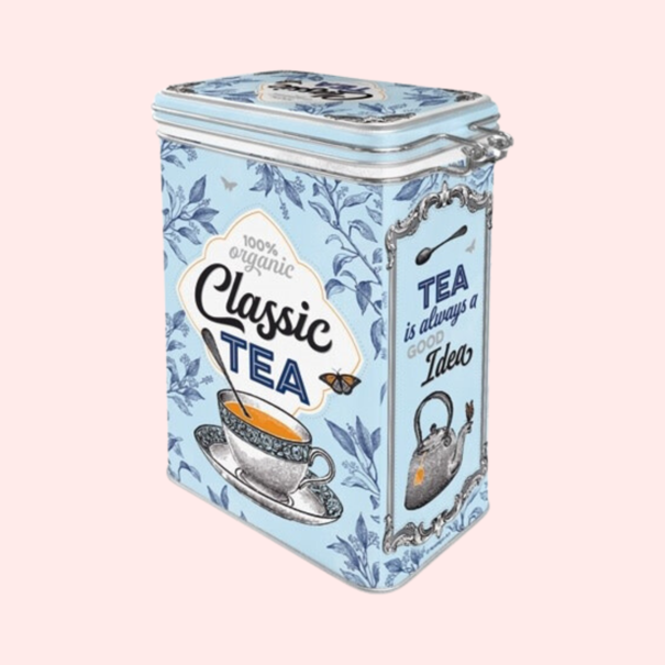 Nostalgic Art blik met clip - classic tea