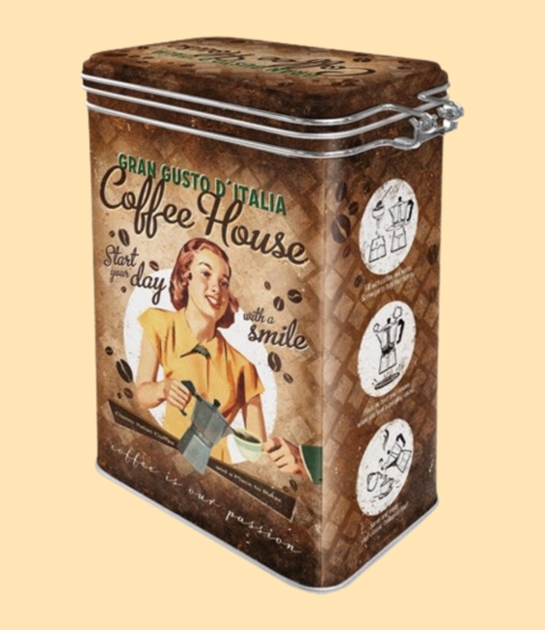 Nostalgic Art clip top box - coffee house