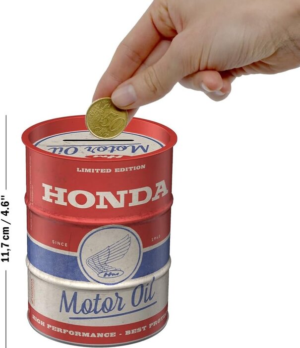 Nostalgic Art money box - oil barrel - honda