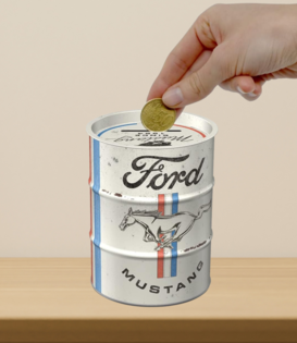 money box - oil barrel - ford mustang