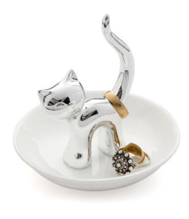 Balvi ring holder - cat (white)