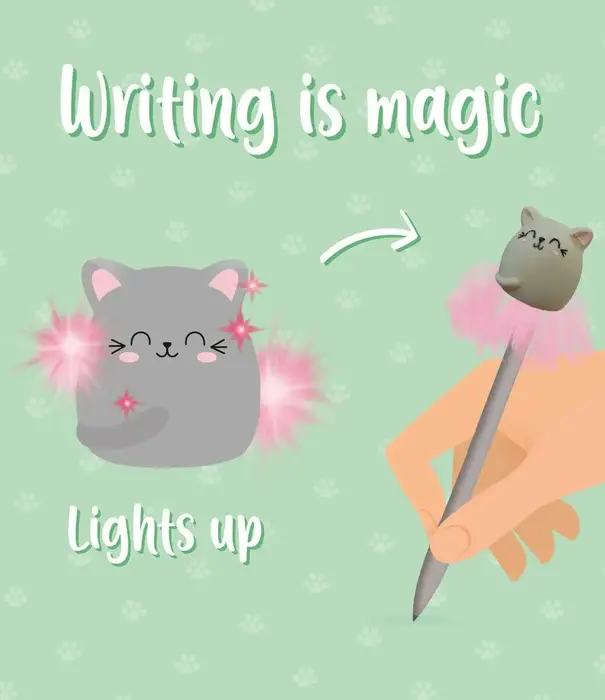 Legami ballpoint pen with light - kitty