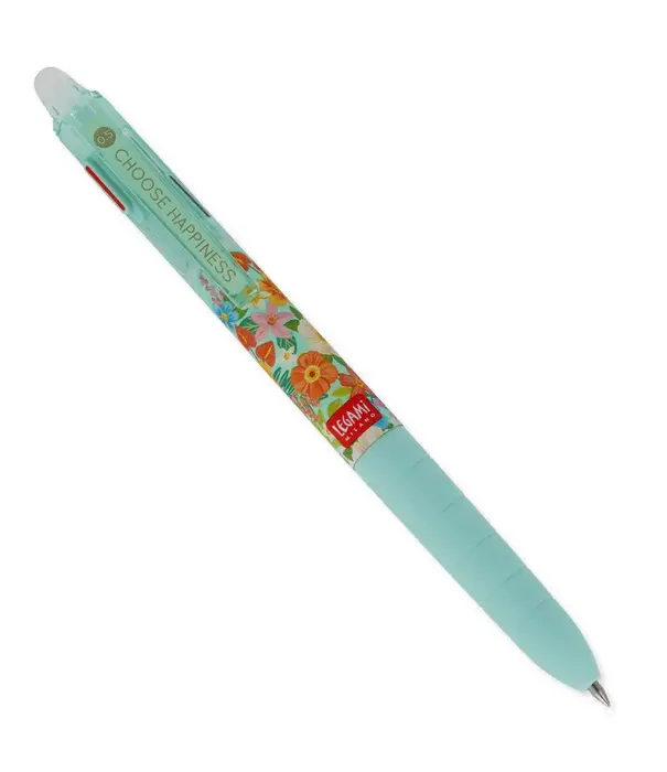 Legami 3-colour erasable gel pen - flowers