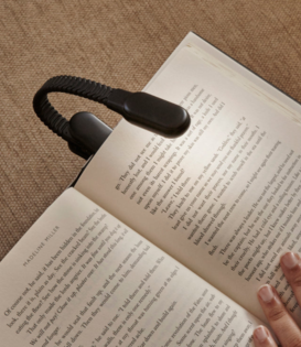 rechargeable book light with clip