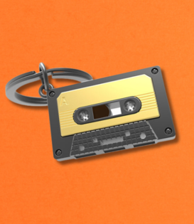 keyring - audio cassette