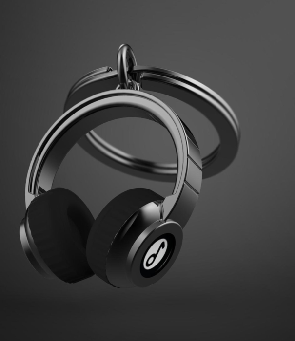 Metalmorphose sleutelhanger - headphone