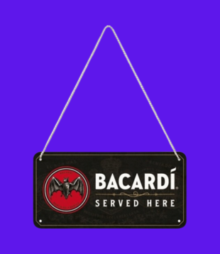 hanging sign - bacardi