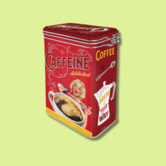 blikken doos met clip - caffeine addicted