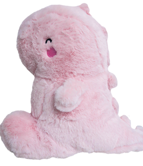Kenji knuffel - fluffy dino (roze)