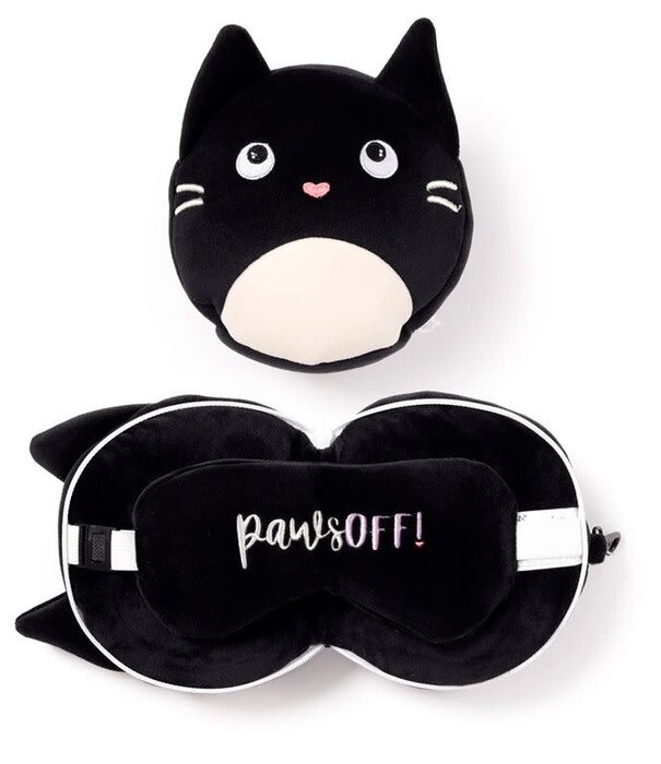 Puckator travel pillow - relaxeazzz - Feline Fine the black cat