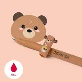 uitwisbare pen - teddy (rode inkt)