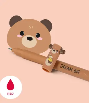 erasable pen - teddy (red ink)