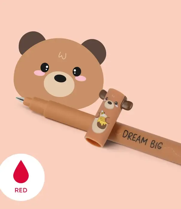 Legami uitwisbare pen - teddy (rode inkt)