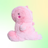 plush - fluffy dino (pink)