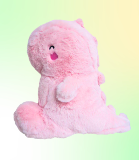 plush - fluffy dino (pink)