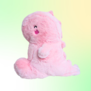 knuffel - fluffy dino (roze)