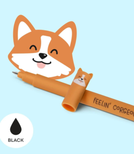 erasable pen - corgi (black ink)