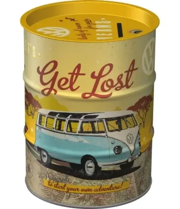 Nostalgic Art money box - oil barrel - let's get lost