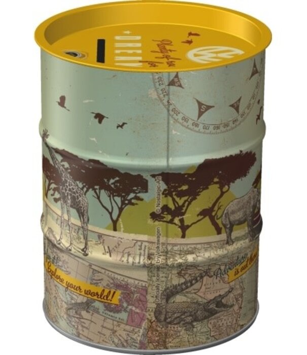 Nostalgic Art money box - oil barrel - let's get lost