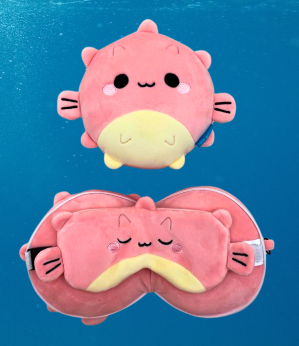 Jelly Jazz travel pillow - relaxeazzz - Puff the pufferfish