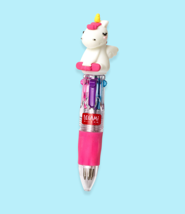 Legami mini 4-colour ballpoint pen - unicorn